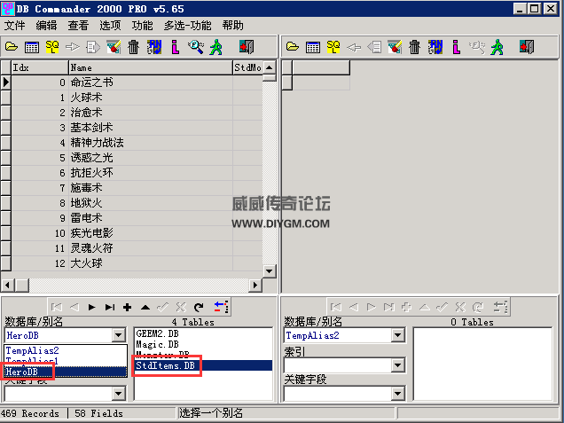 传奇StdItems.DB物品参数